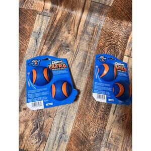 Chuckit! Ultra Squeaker Ball Medium (4-Pack) – Durable Dog Toy, High Bounce